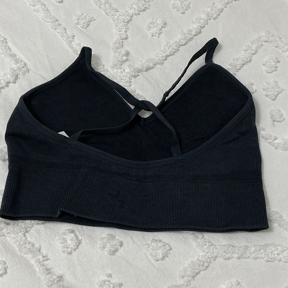 JoyLab Black Ribbed Bandeau - Picture 2 of 3